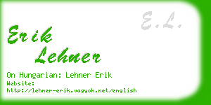 erik lehner business card